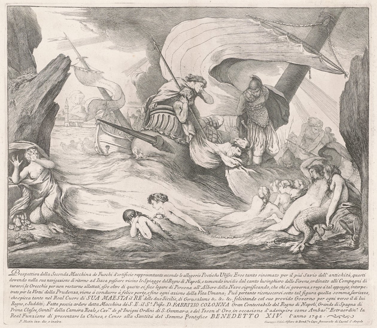 La Seconda Macchina per la Chinea del 1742: Ulisse e le Sirene da François Hutin