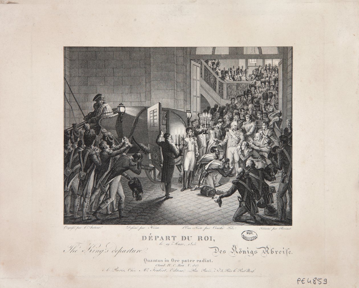 Partenza del Re, 19 marzo 1815, c.1820 da François Joseph Heim