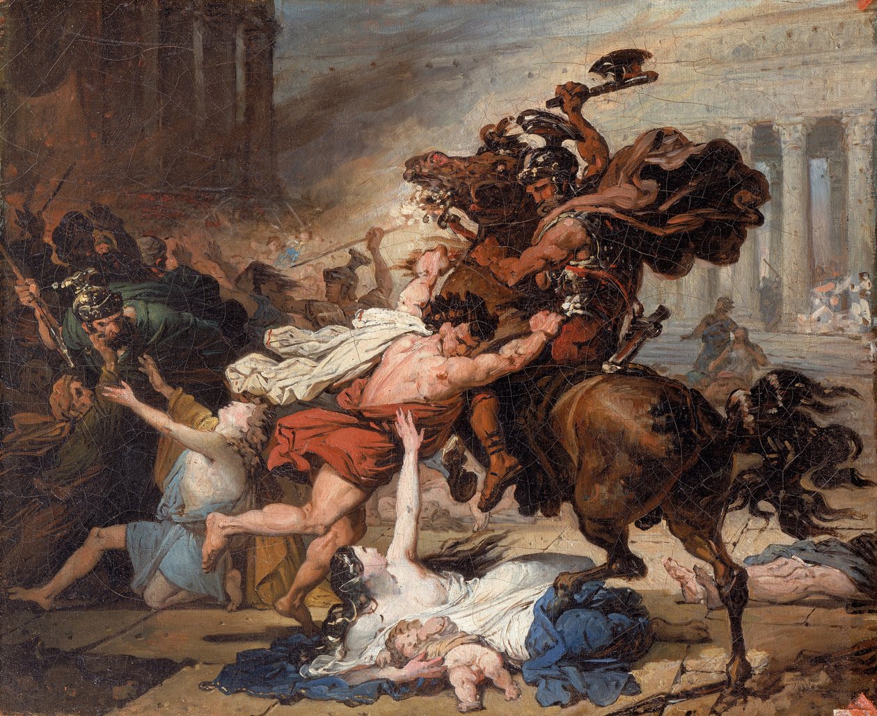 Studio per la distruzione di Gerusalemme da parte dei Romani da François Joseph Heim