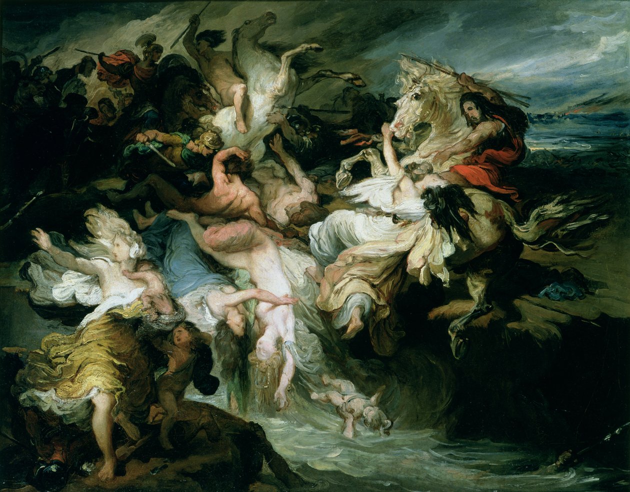 La sconfitta dei Teutoni e dei Cimbri da parte di Gaio Mario (c.157-86 a.C.) da François Joseph Heim