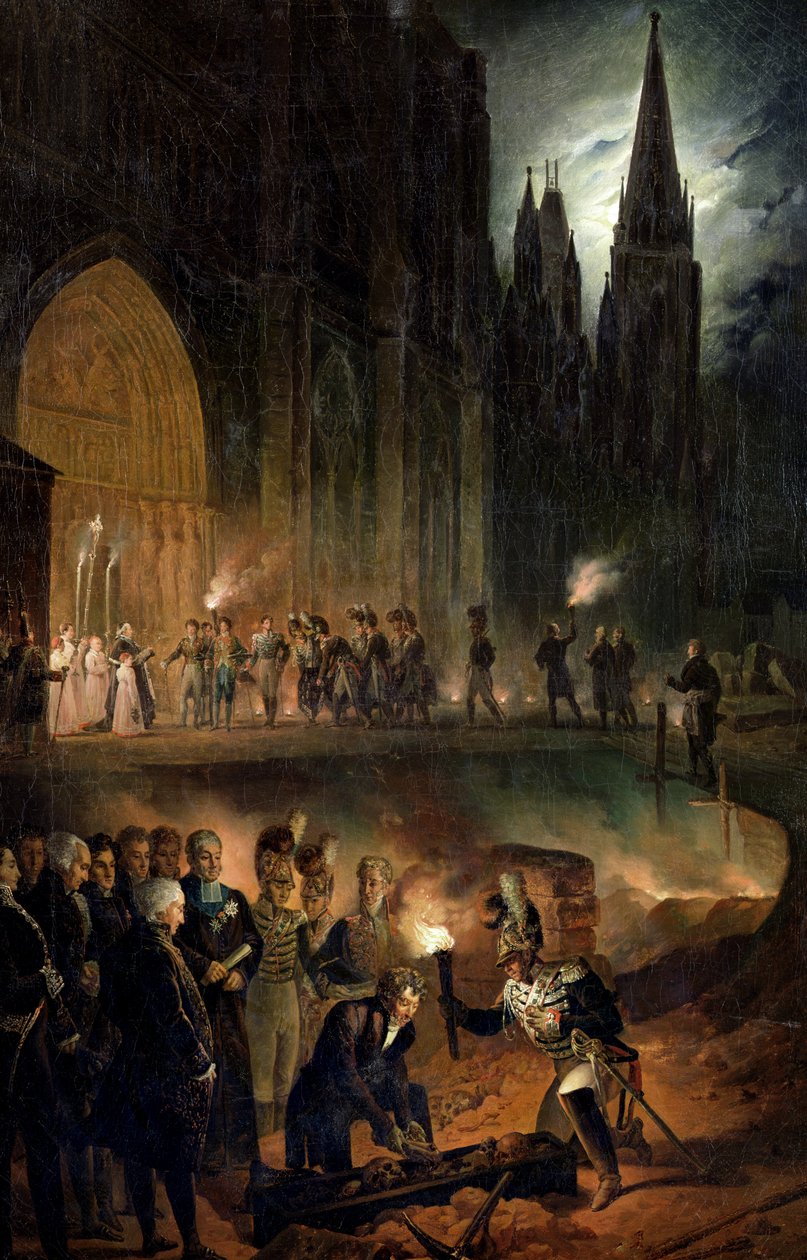 Trasferimento delle ossa della famiglia reale alla Chiesa di St. Denis, 18 gennaio 1817 da François Joseph Heim