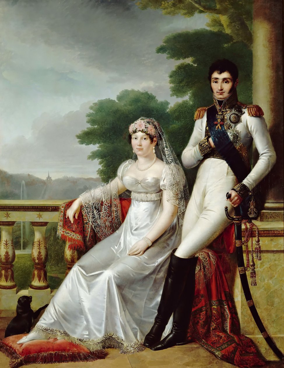 Jérôme Bonaparte e Catharina di Württemberg come re e regina di Vestfalia da François Joseph Kinson