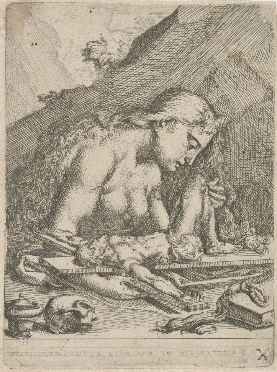Santa Maria Maddalena come peccatrice penitente da François Joseph Lonsing