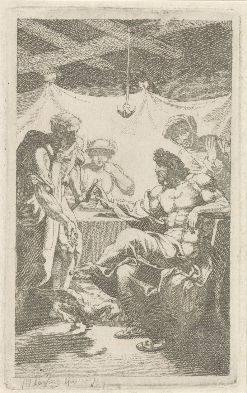 Giove e Mercurio da Filemone e Bauci da François Joseph Lonsing