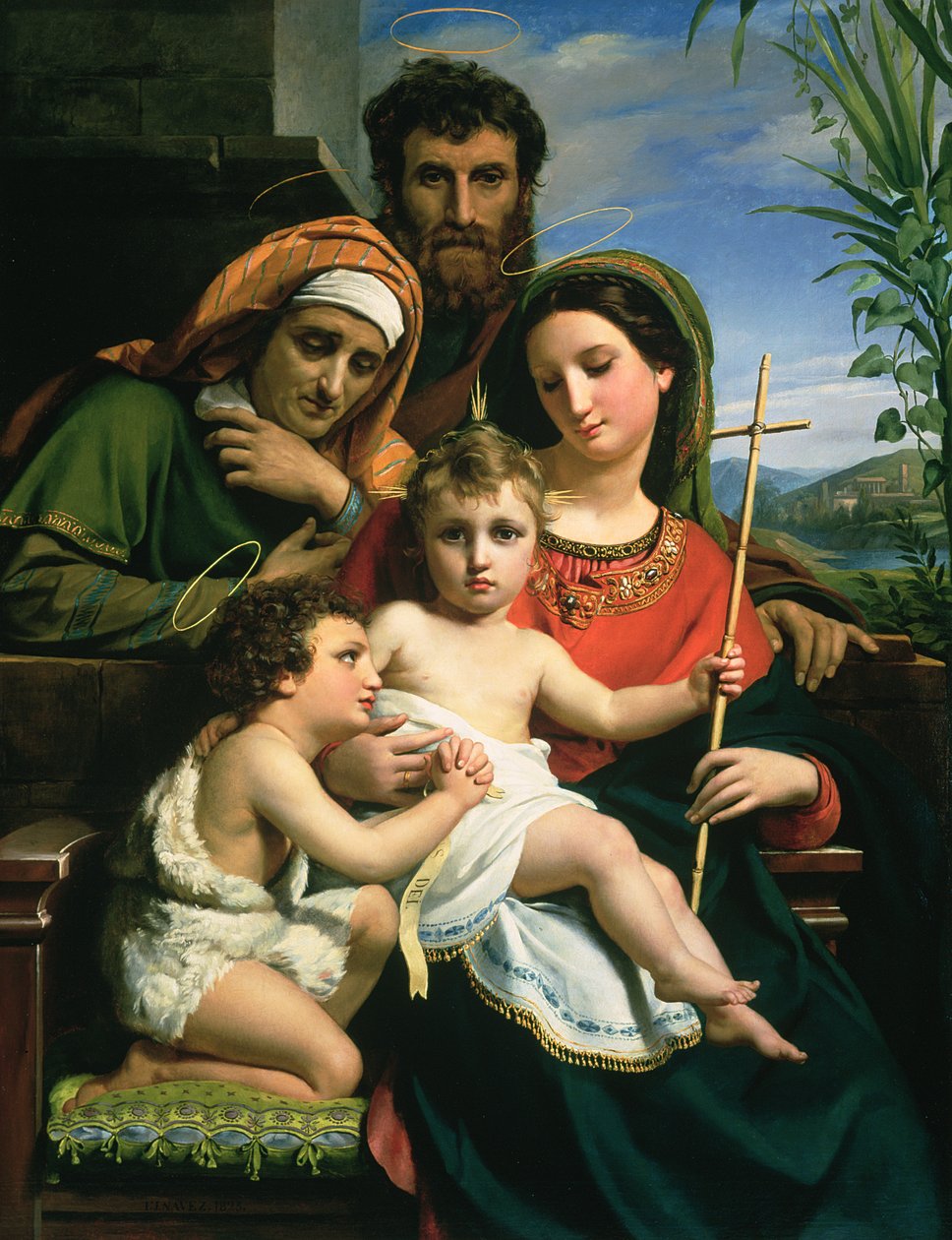 La Sacra Famiglia con i Santi Giovanni Battista ed Elisabetta, 1823 da François Joseph Navez