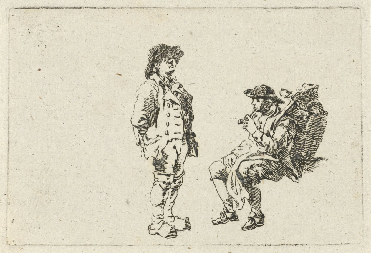 Contadino e uomo che fuma la pipa da François Joseph Pfeiffer (II)
