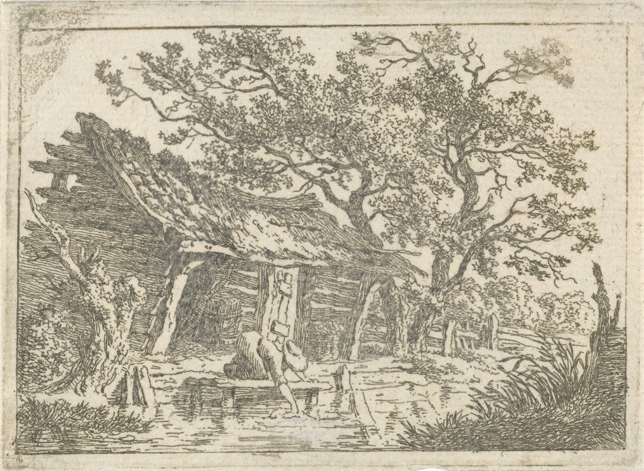 Paesaggio con un fienile da François Joseph Pfeiffer (II)