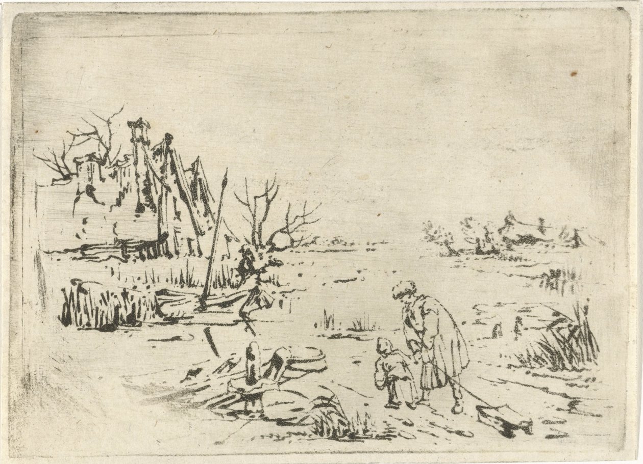 Paesaggio invernale con fattorie da François Joseph Pfeiffer (II)