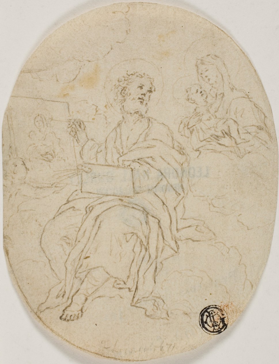 San Luca che dipinge la Madonna con il Bambino da François Le Moyne