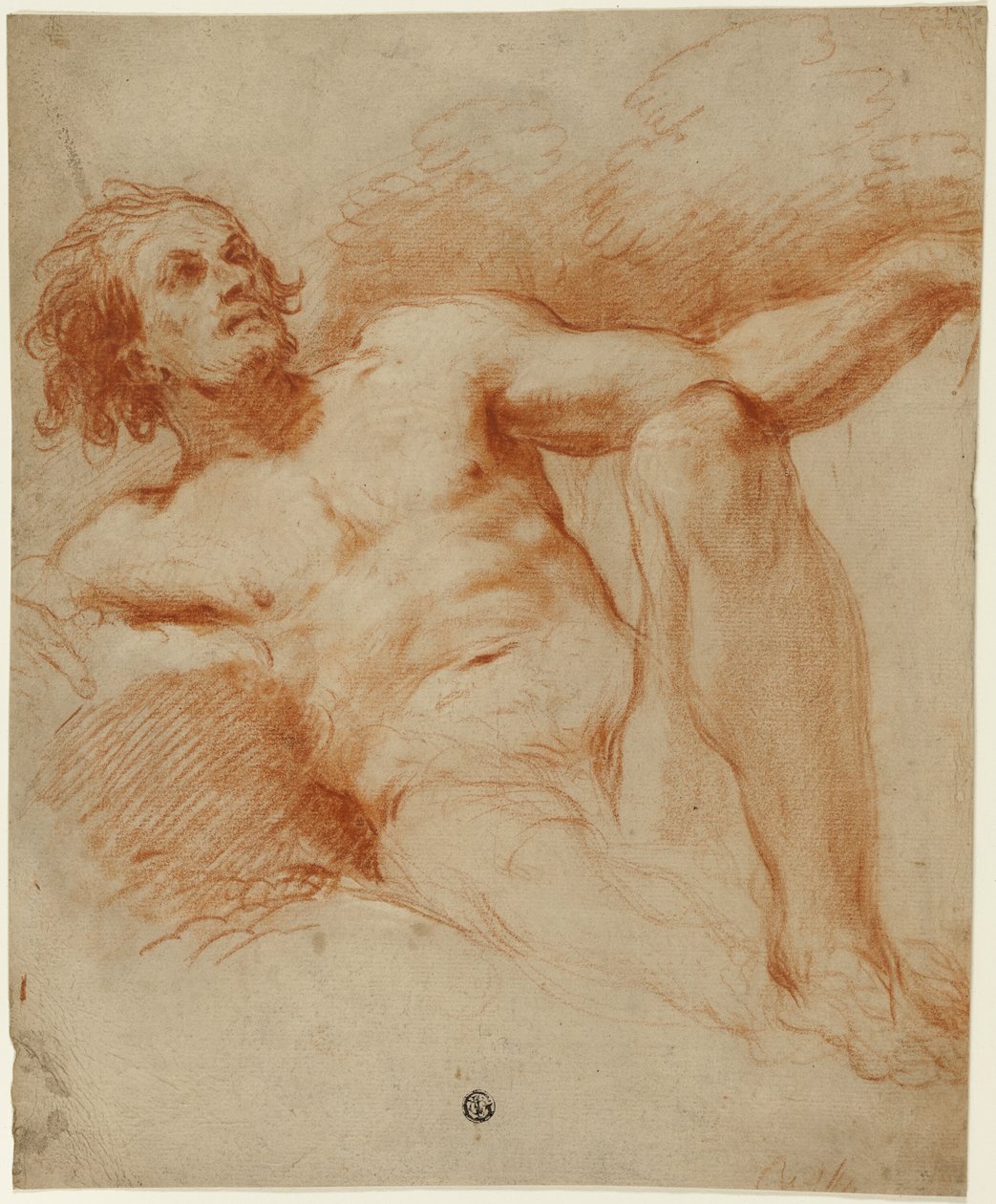 Nudo maschile seduto da François Le Moyne