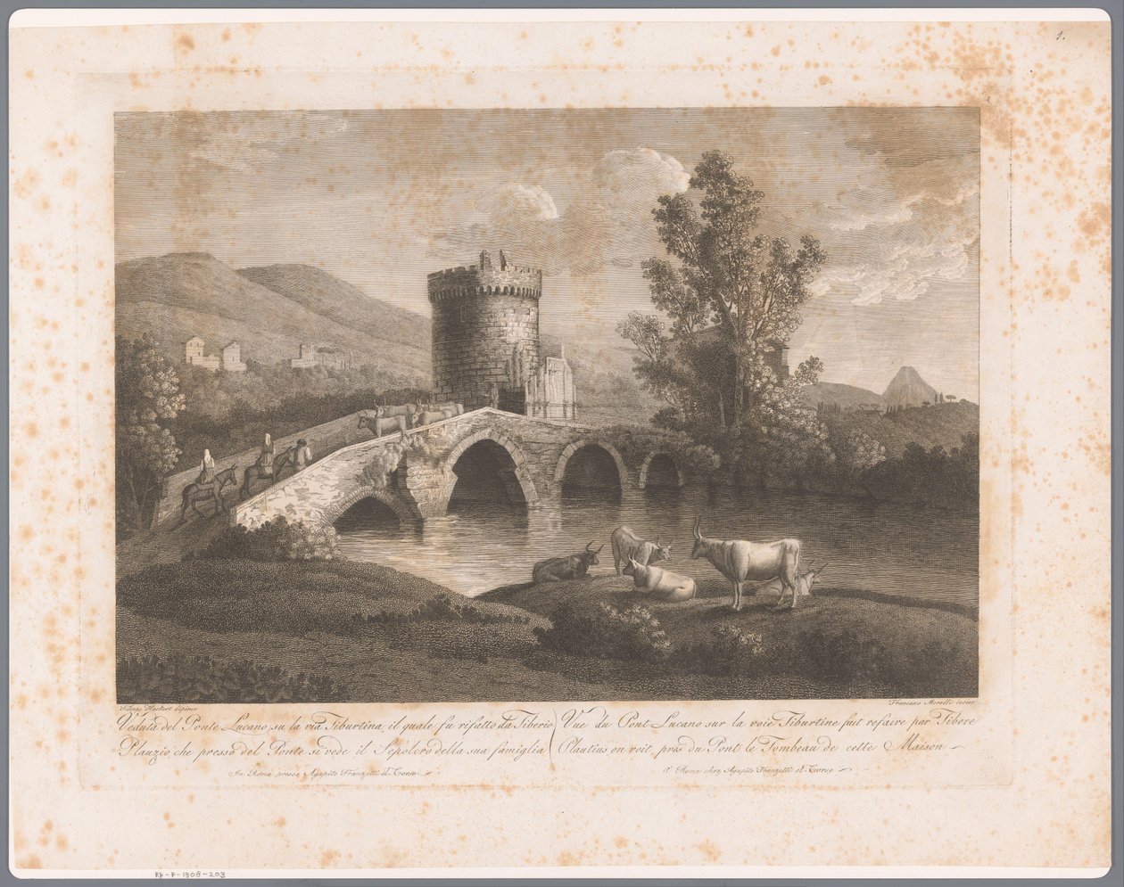Veduta del Ponte Lucano da François Morel