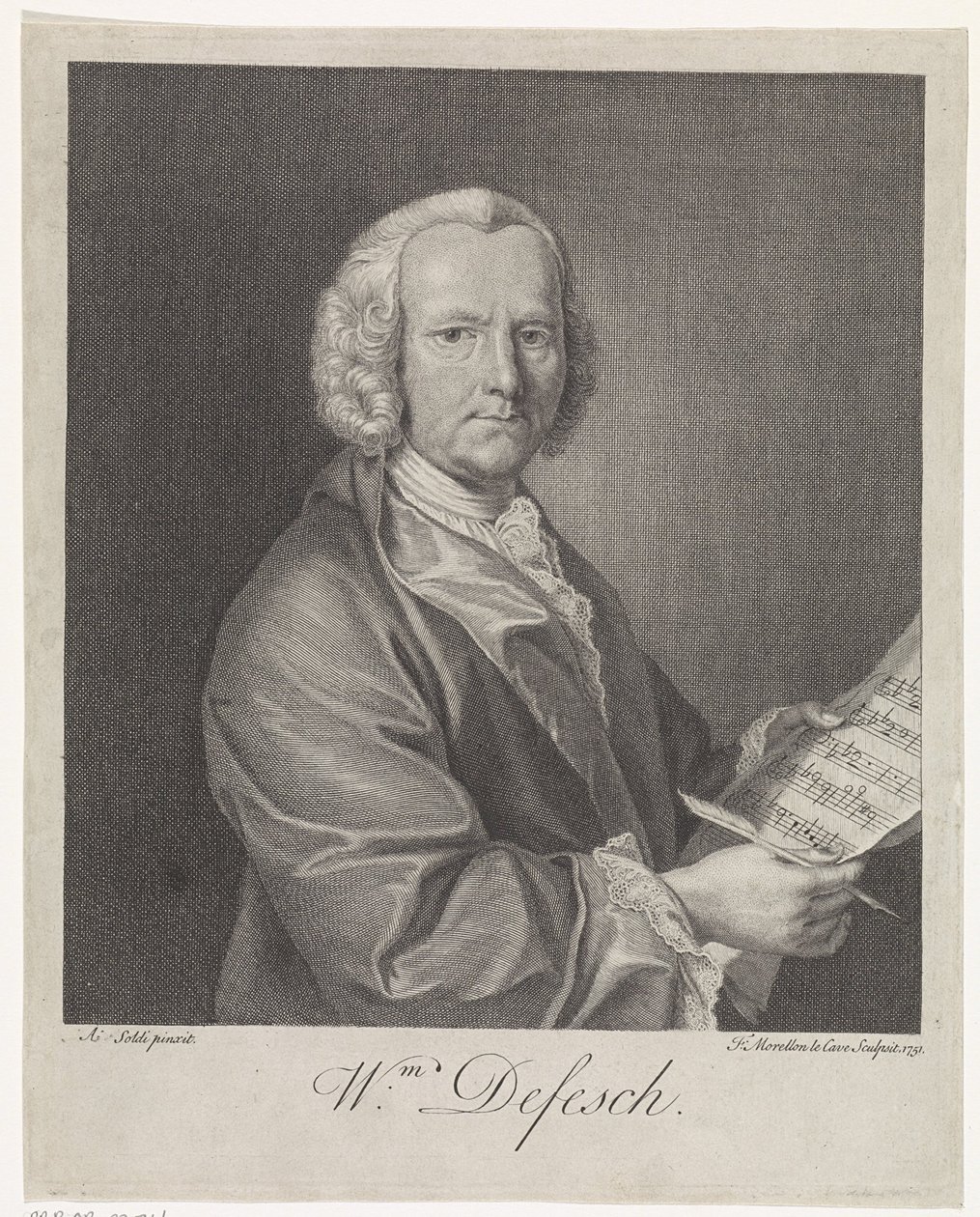Ritratto del compositore Willem de Fesch, 1751 da François Morellon de La Cave
