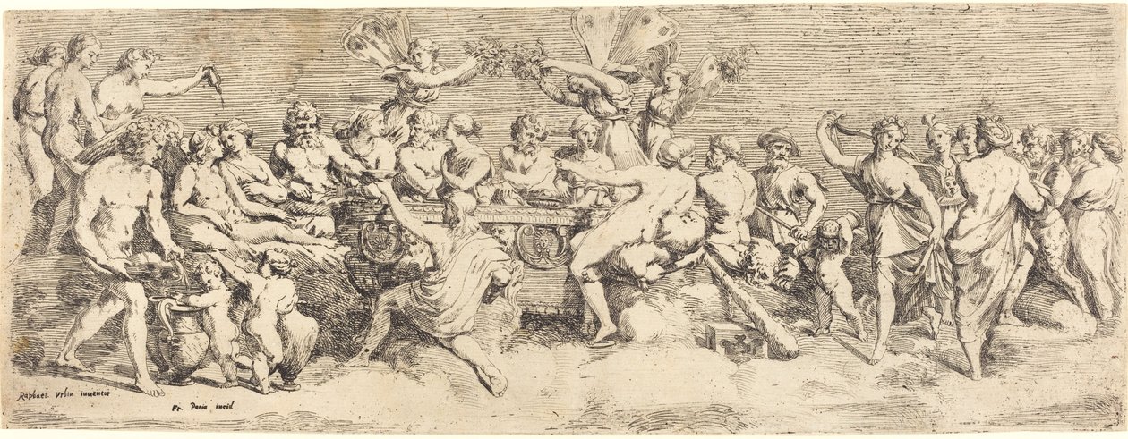 Il Banchetto Nuziale di Cupido e Psiche da François Perrier after Raphael