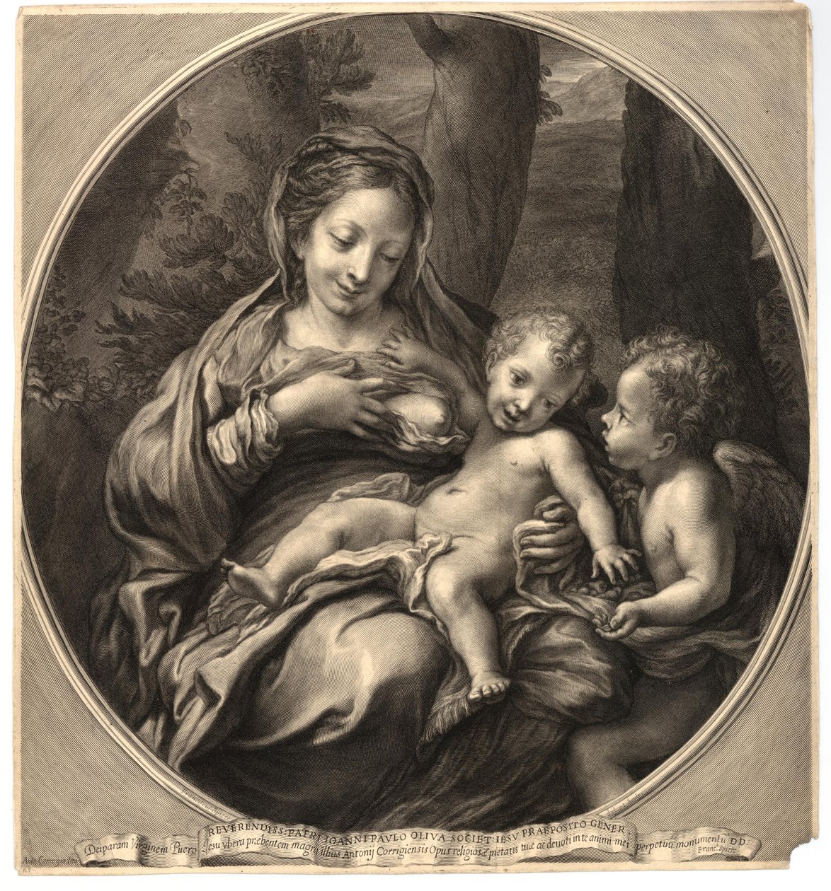 François Spierre - Madonna del Latte (Vergine e bambino con angelo), dopo Correggio, W,8.14 da François Spierre