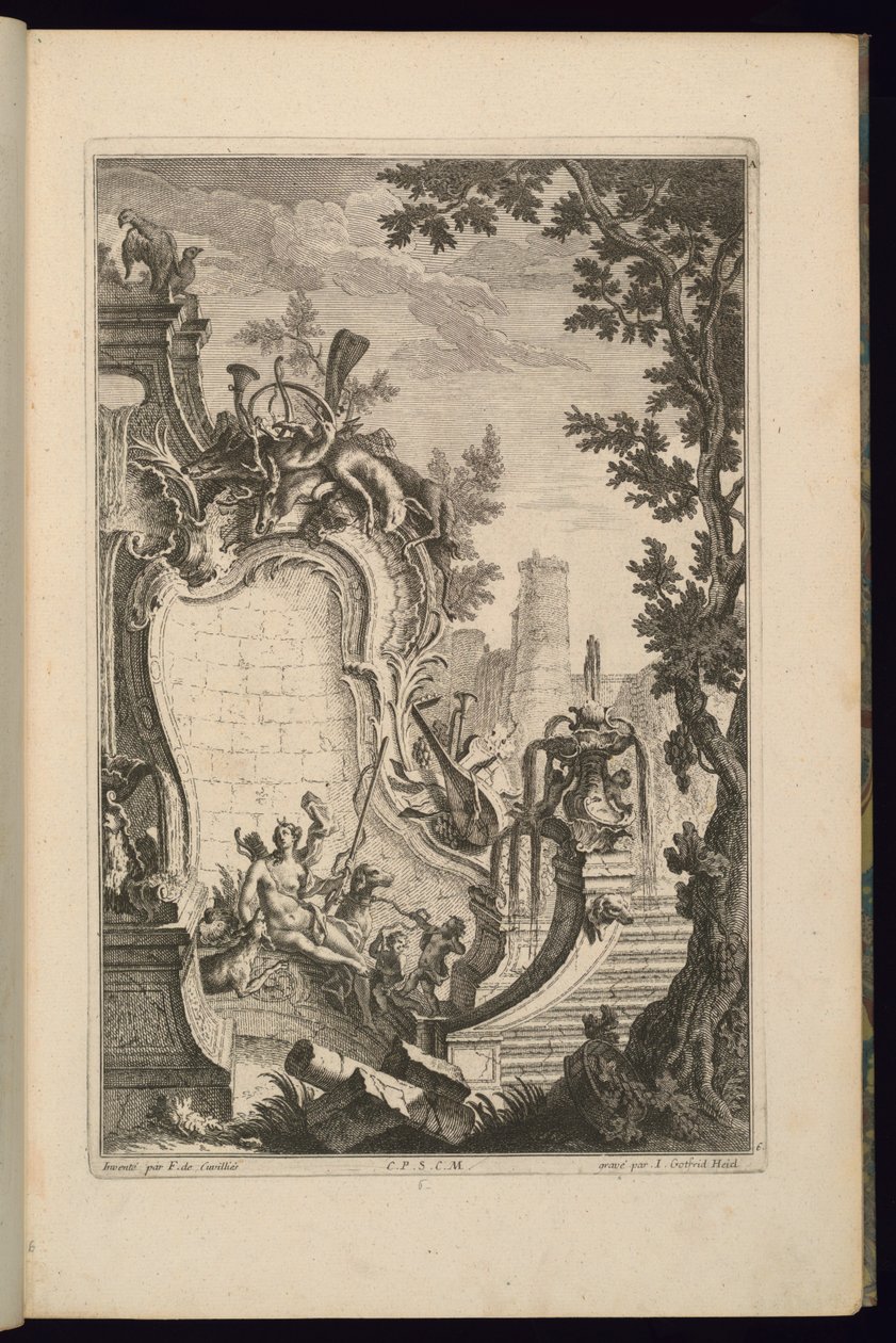 Progetto per Fontana con Diana da François de Cuvilliés the Elder