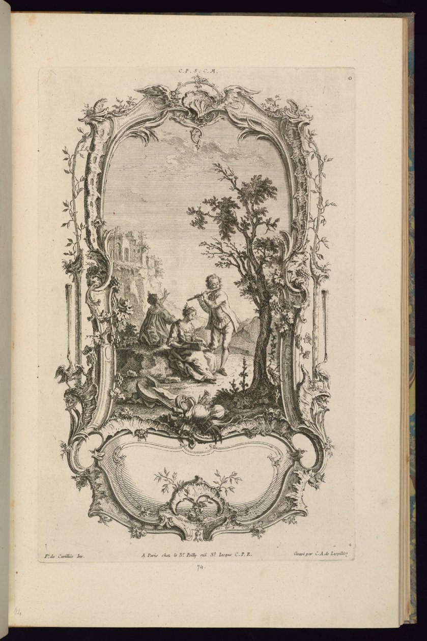Progetto per un Cartiglio con Scomparti Grandi e Piccoli da François de Cuvilliés the Elder