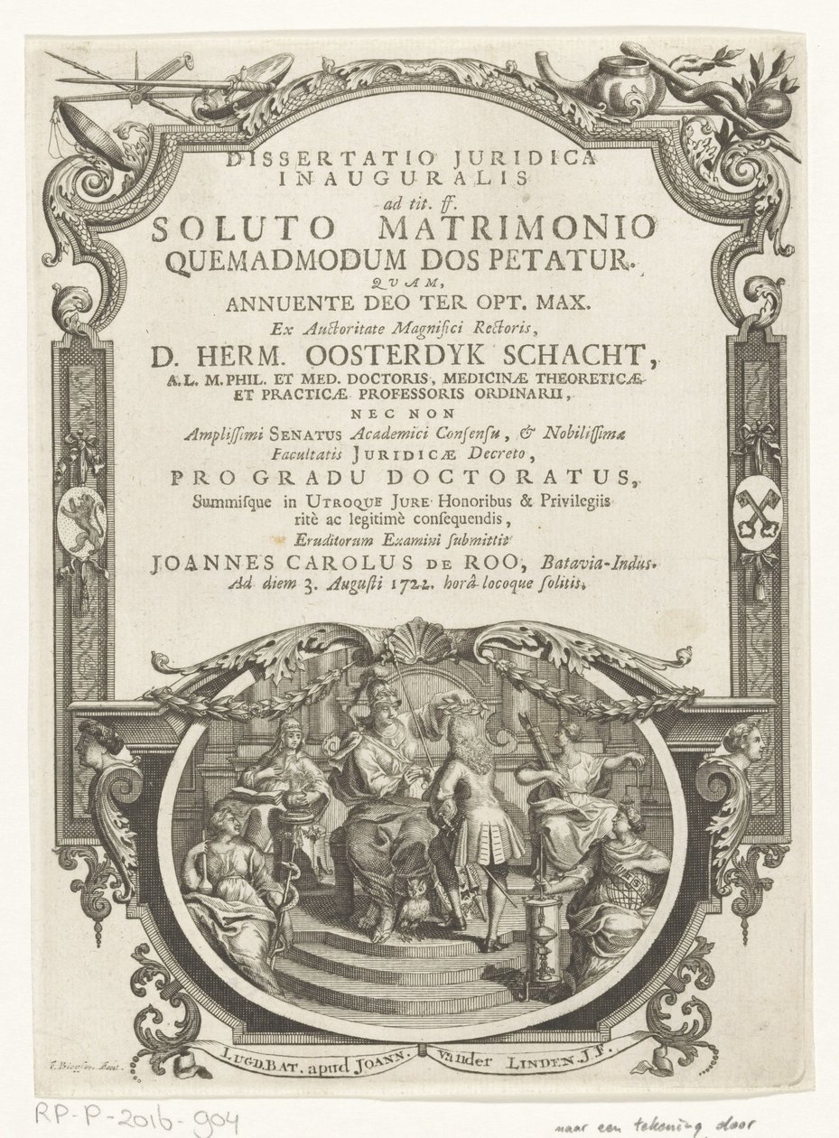 Minerva incorona uno scrittore da François van Bleyswijck