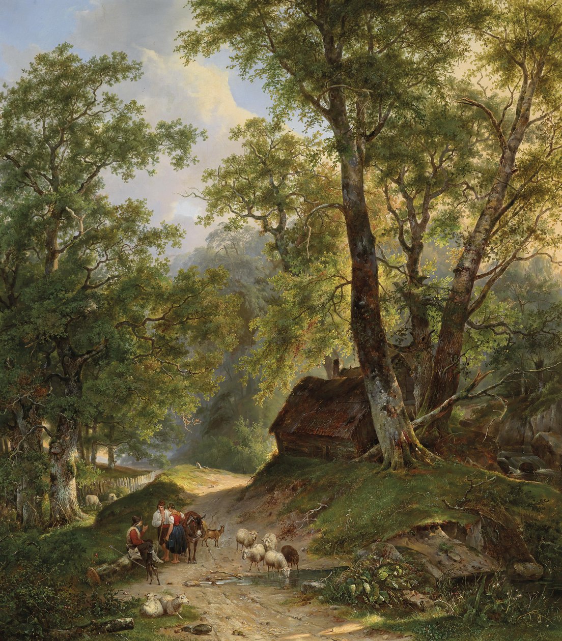 Incontro dei pastori sulla via del ritorno da Frans Arnold Breuhaus de Groot
