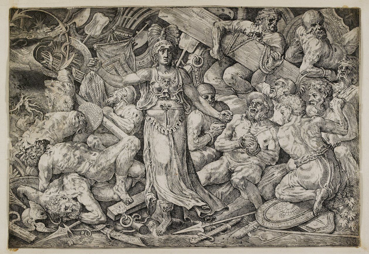 Vittoria circondata da Prigionieri e Trofei, 1552 da Frans Floris