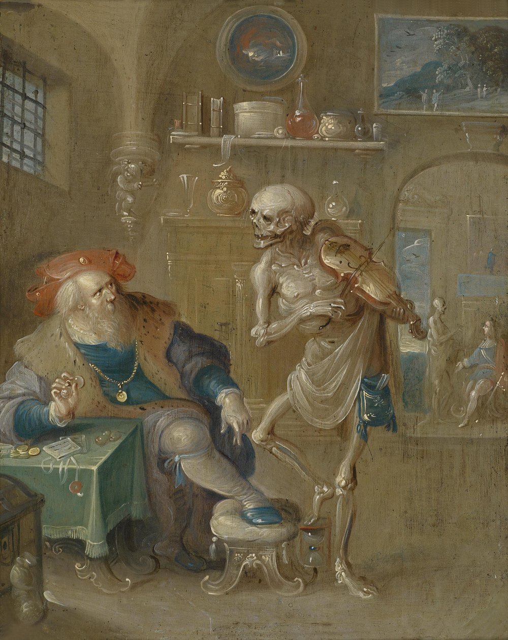 La morte che suona il violino da Frans II Francken the Younger