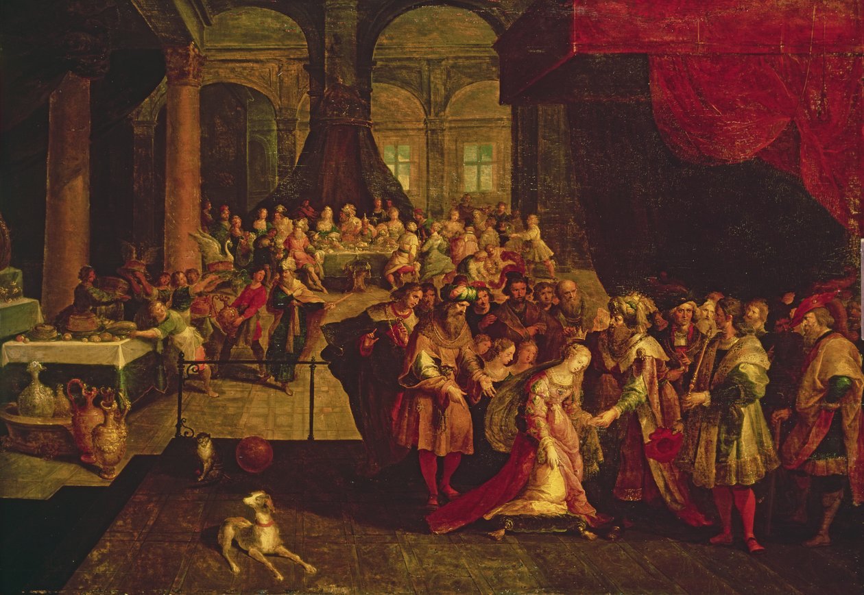 Il re Assuero incorona Ester da Frans II Francken the Younger
