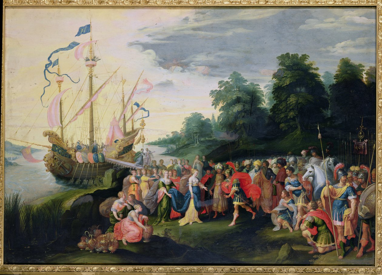 Lo sbarco di Cleopatra (69-30 a.C.) a Tarso da Frans II Francken the Younger
