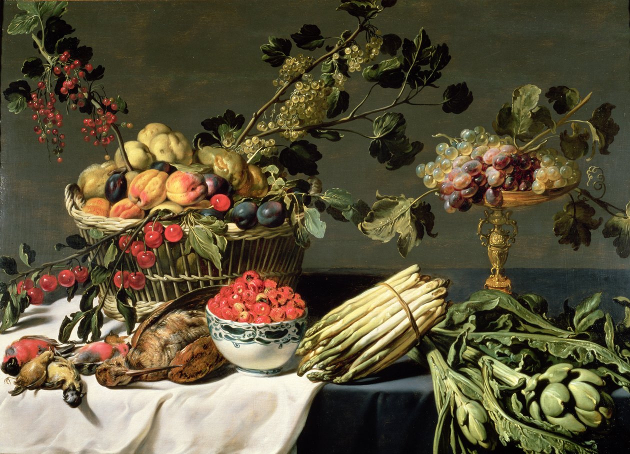 Natura morta di frutta in un cesto di vimini da Frans Snyders or Snijders