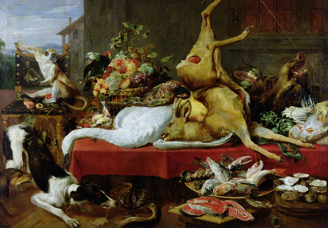 Natura Morta con un Cervo Rosso da Frans Snyders or Snijders