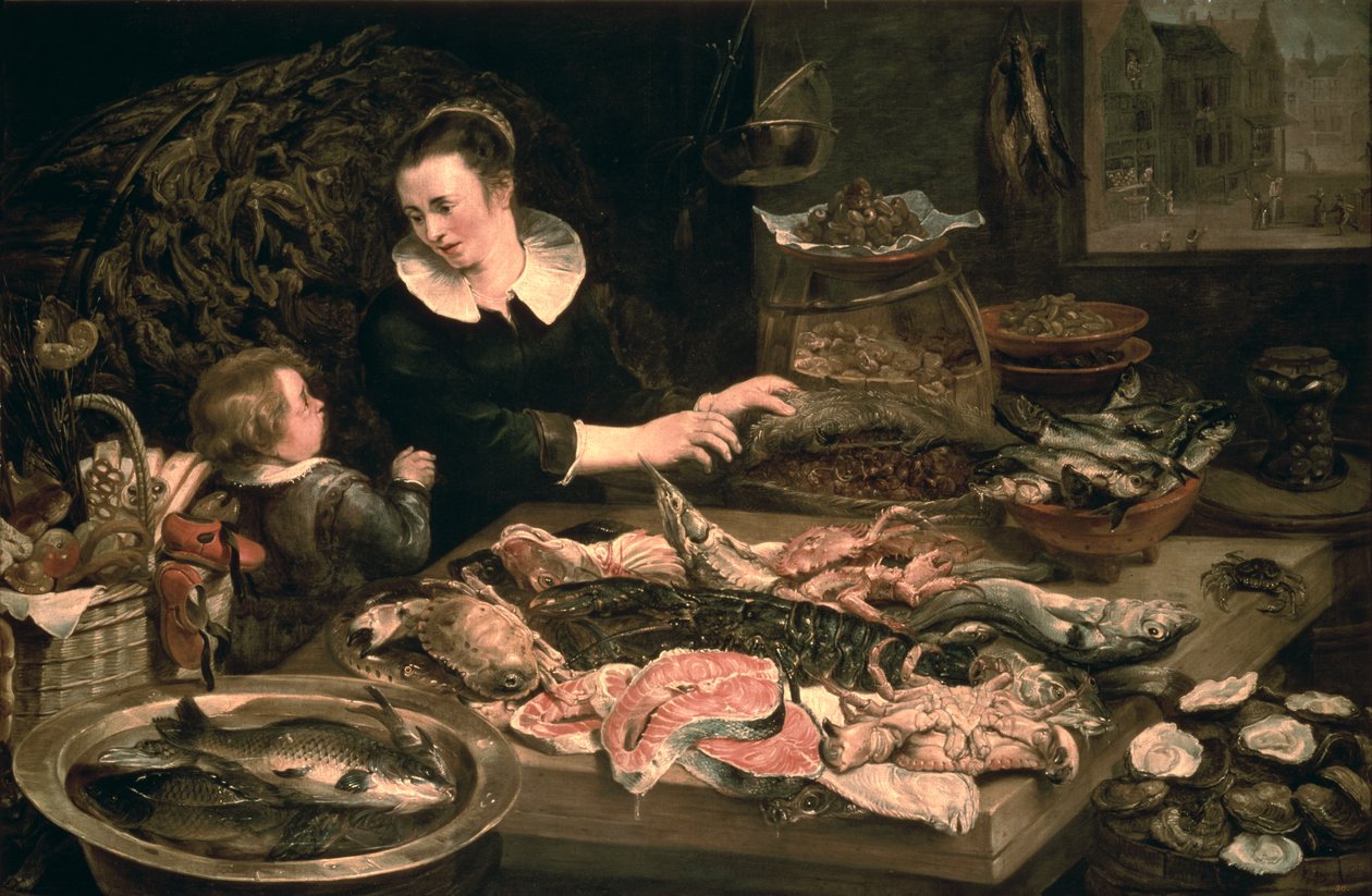 Il pescivendolo da Frans Snyders or Snijders