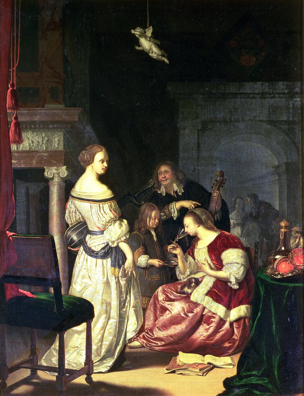 Il pittore con la sua famiglia, 1675 da Frans van Mieris