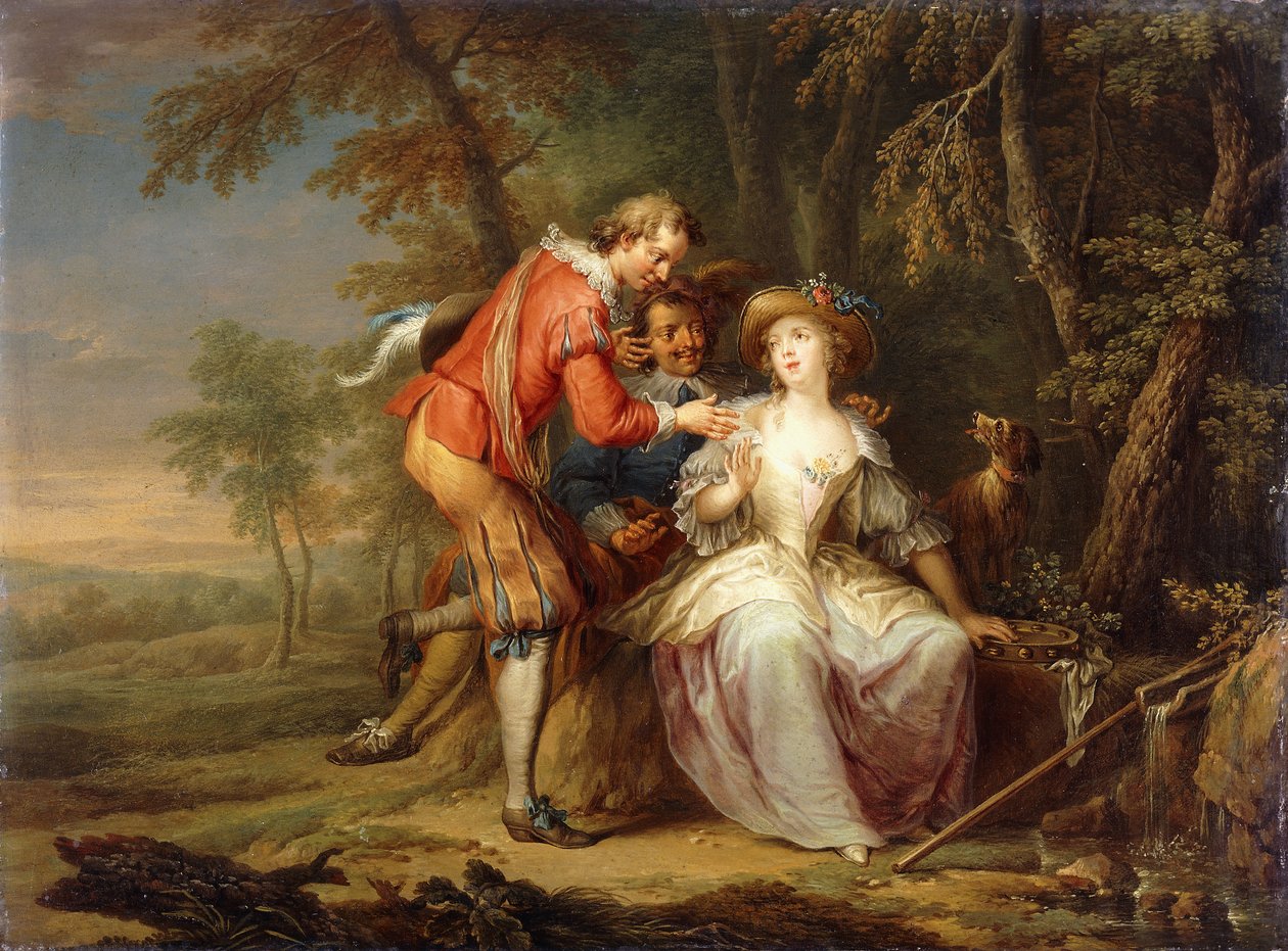 Scene Allegoriche Amorose in Paesaggi Boschivi da Frans Christoph Janneck