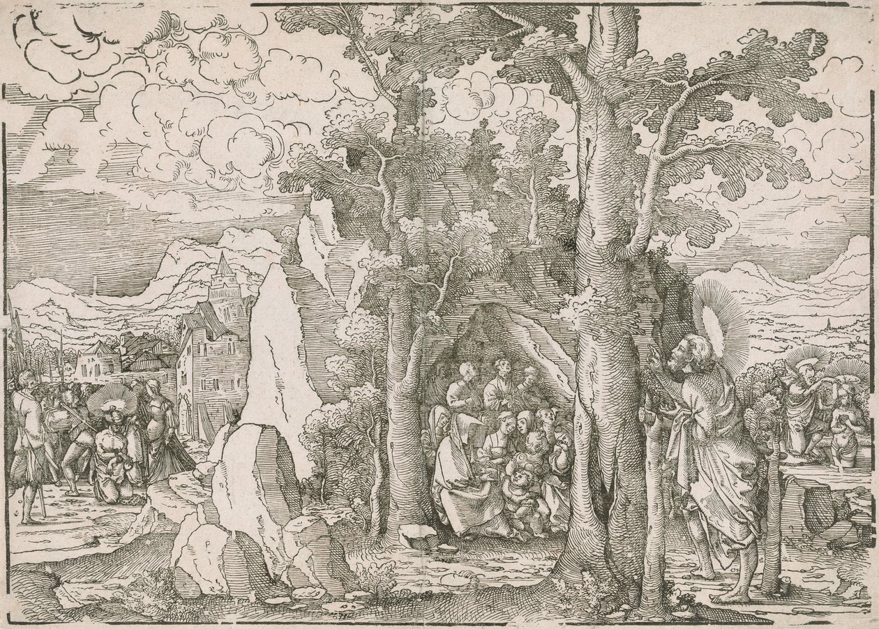 Paesaggio con scene della vita di San Giovanni Battista da Frans Crabbe van Espleghem