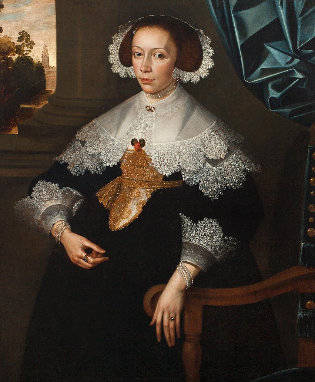 Ritratto di Florence-Marguerite de Renesse-Warfusée, Contessa di Grimbergen, 1641 da Frans Denys