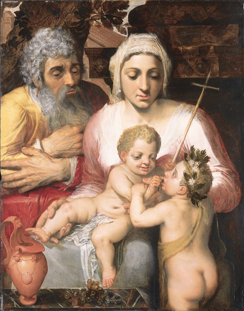 La Sacra Famiglia con San Giovanni Battista, 1546 da Frans Floris