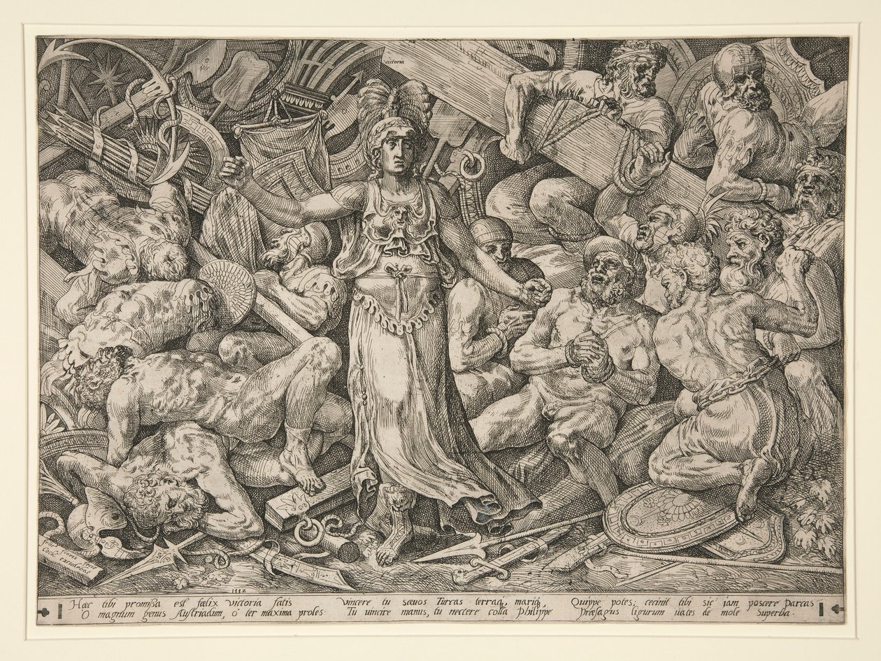 Vittoria circondata da prigionieri e trofei da Frans Floris the Elder