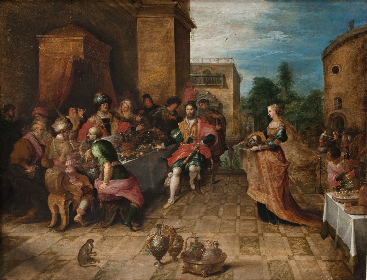 Il banchetto di Erode. Salomè presenta la testa di Giovanni Battista da Frans Francken d.Y.