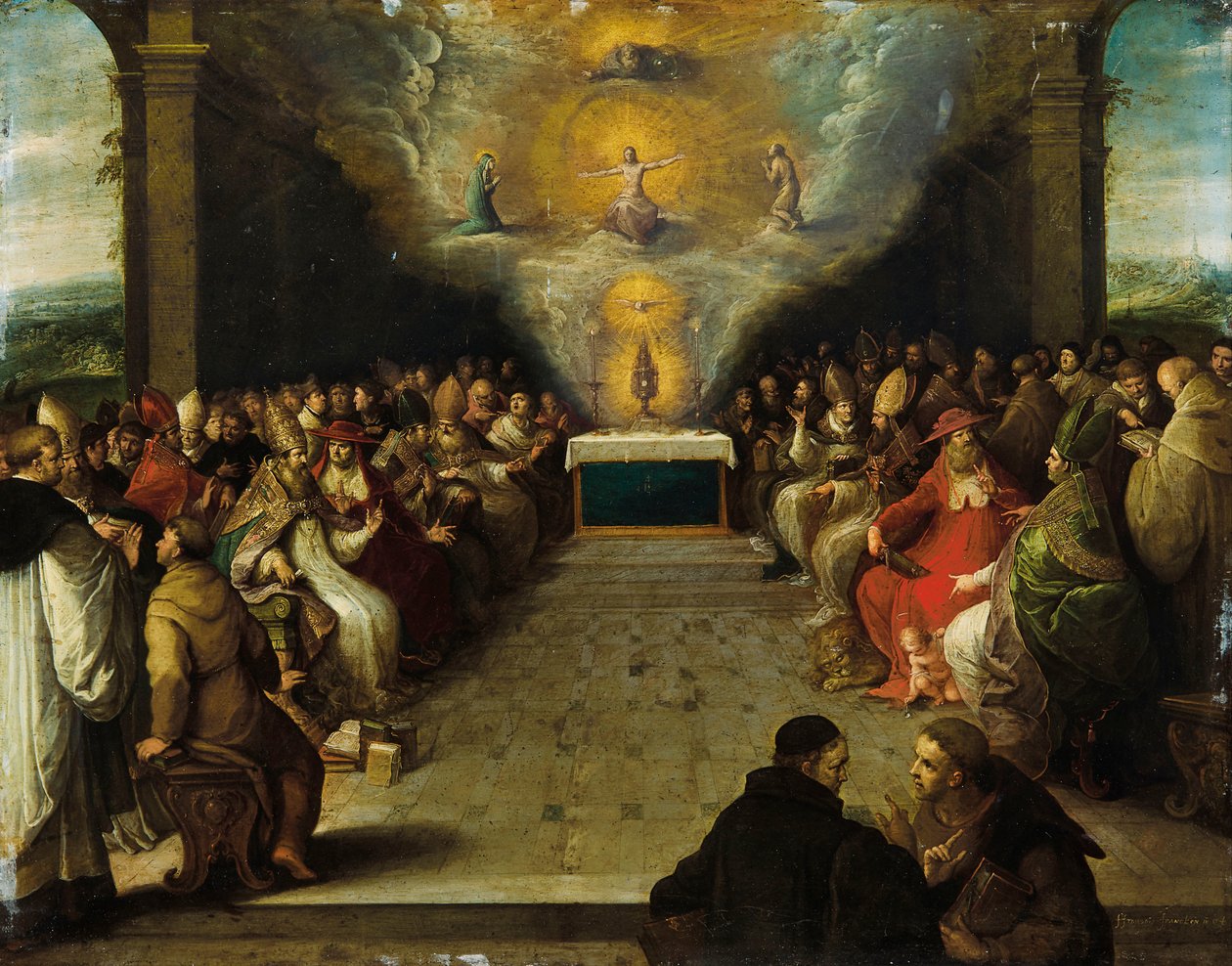 Disputa sul Santo Sacramento da Frans Francken the Younger