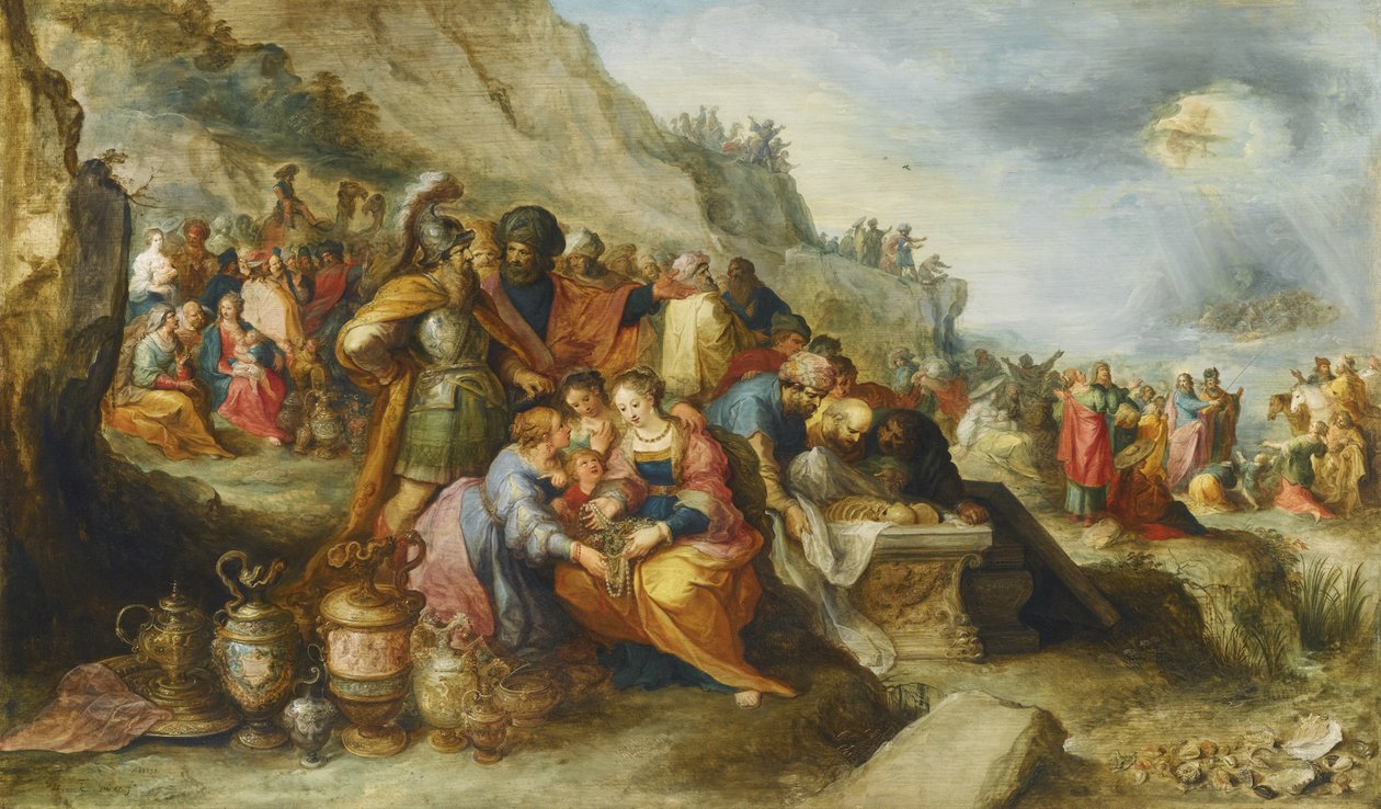 Gli Israeliti, dopo aver attraversato il Mar Rosso, alla tomba del patriarca Giuseppe, 1630 da Frans Francken the Younger
