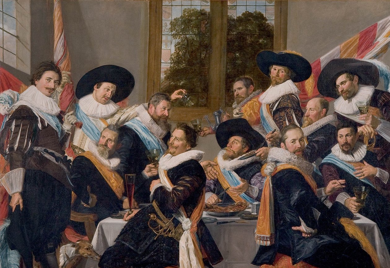 Banchetto degli Ufficiali della Guardia Civica di Caliverano da Frans Hals