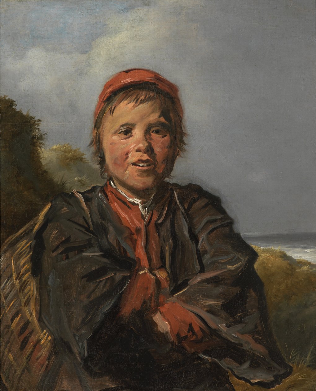 Fisher Boy (olio su tela) da Frans Hals