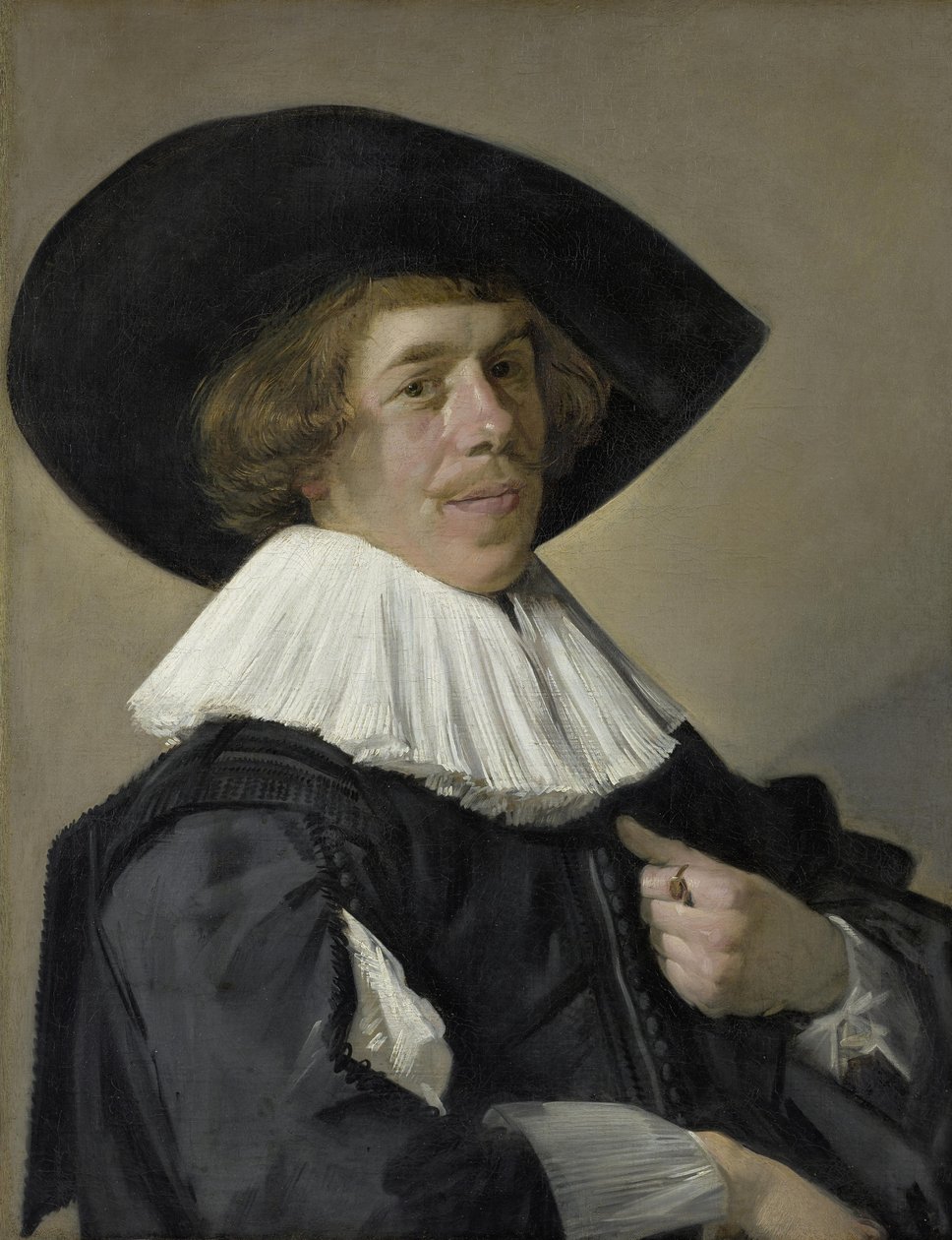 Tedesco: Bildnis eines Mannes Ritratto di uomo, probabilmente Jan Miense Molenaer da Frans Hals