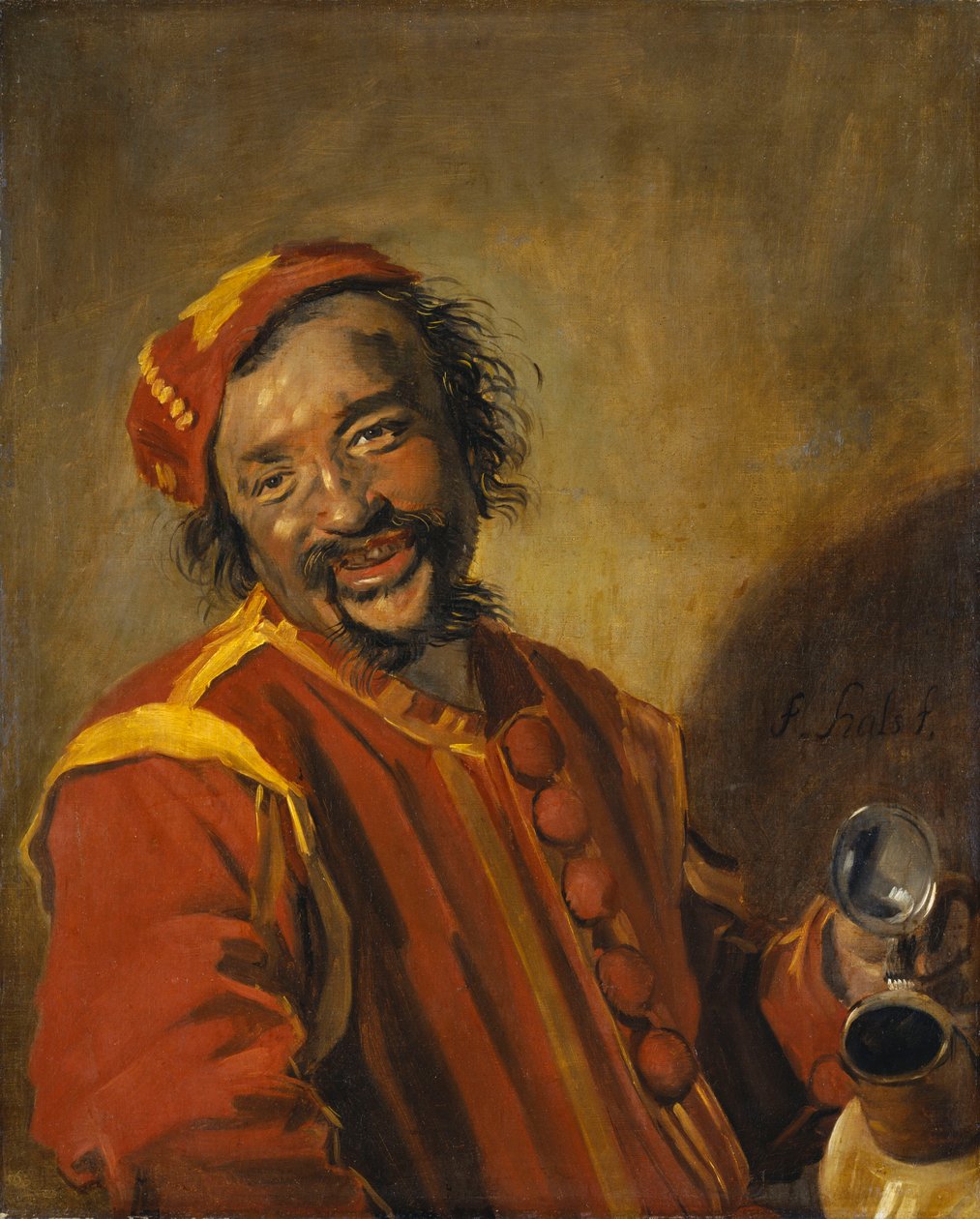 Uomo che ride con brocca, noto come Peeckelhaeringh da Frans Hals