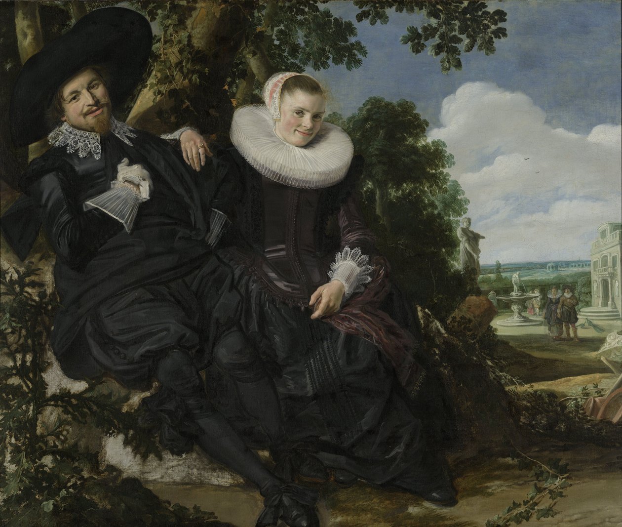 Ritratto di una Coppia, Probabilmente Isaac Abrahamsz Massa e Beatrix van der Laen, c.1622 da Frans Hals