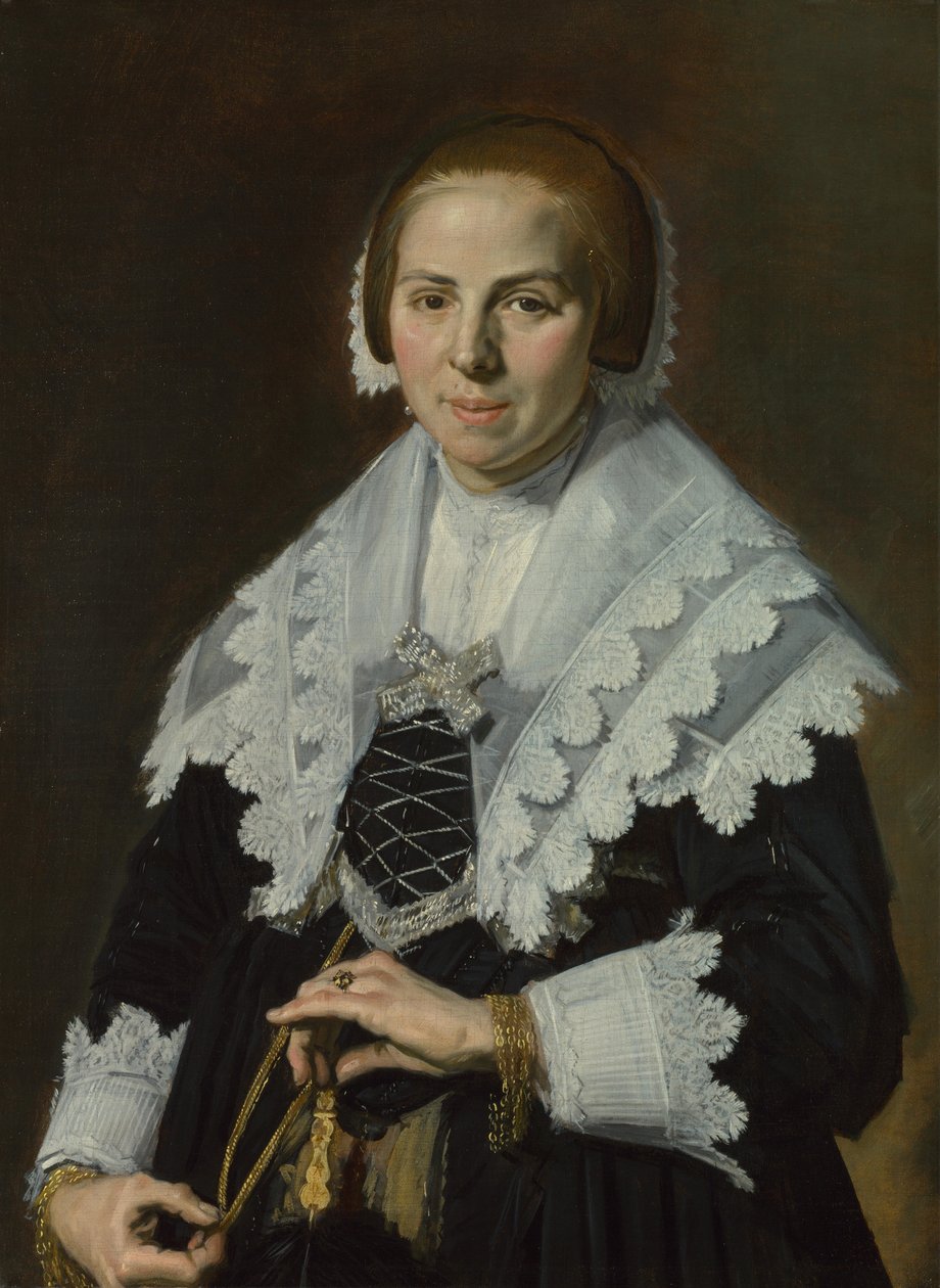 Ritratto di una Donna con un Ventaglio, c. 1640 da Frans Hals
