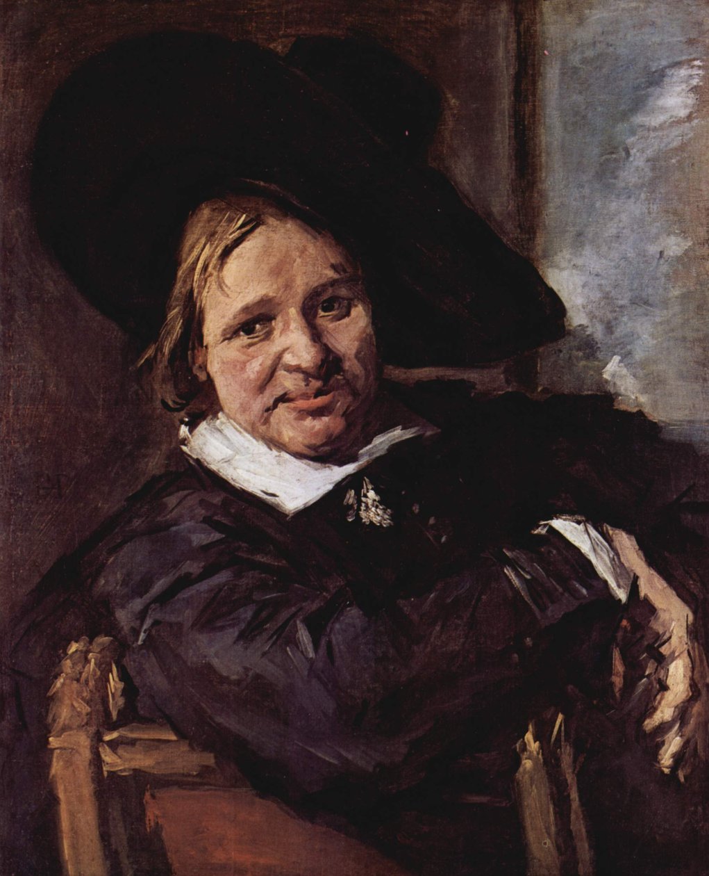 Ritratto di un uomo seduto, con un cappello morbido da Frans Hals