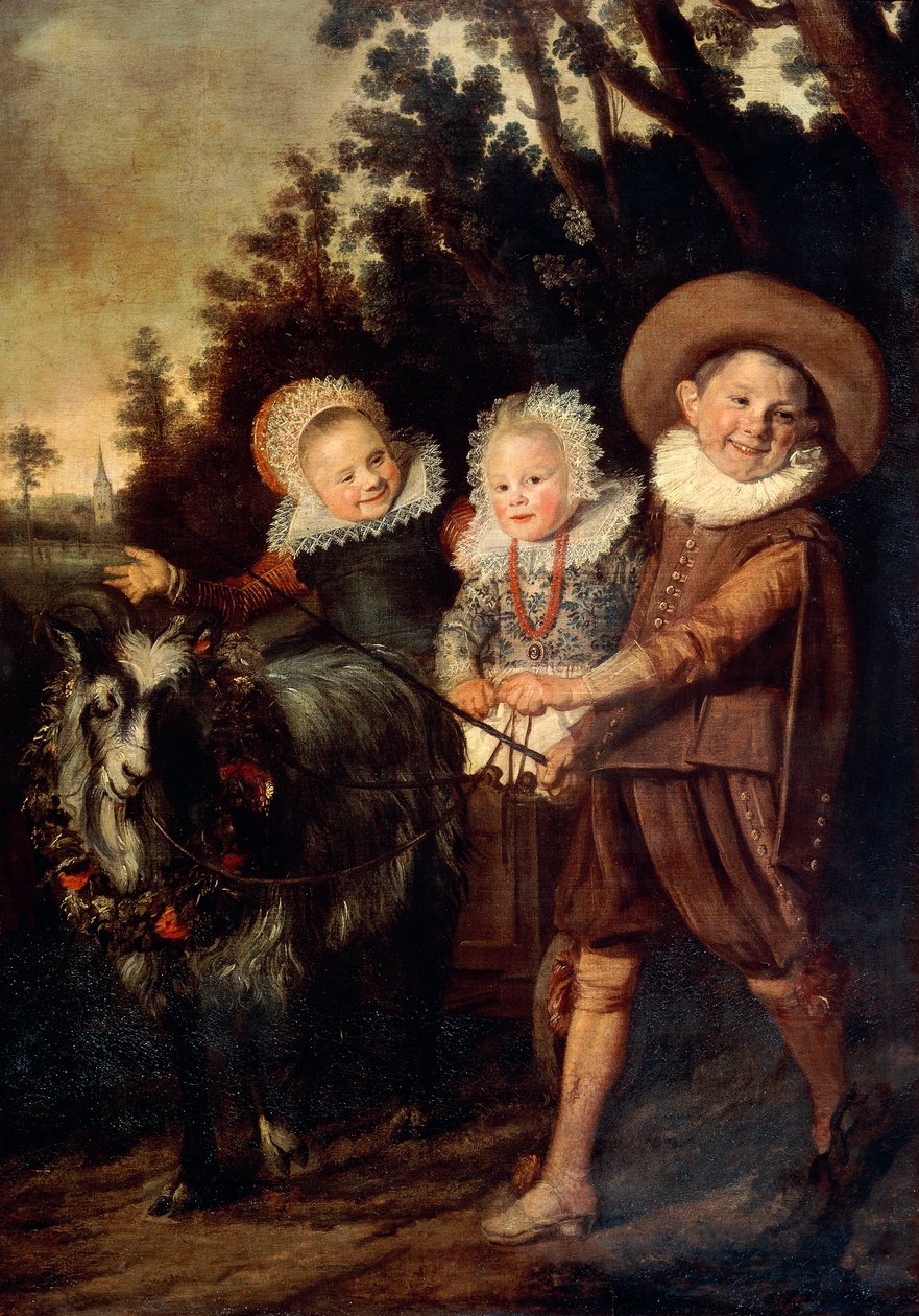 Tre bambini con carro di capre, c.1620 da Frans Hals