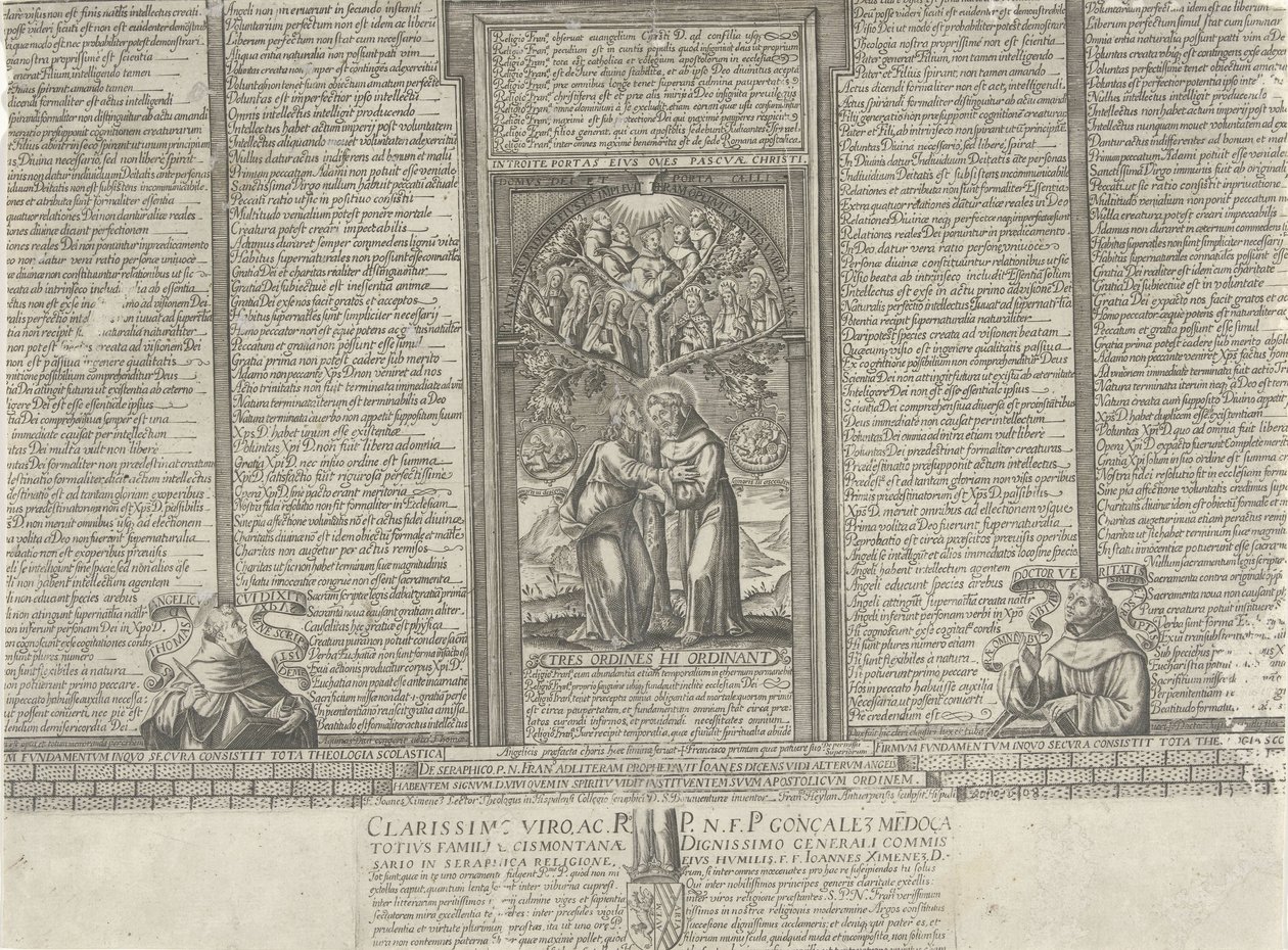 Cristo e San Francesco vicino a un albero con santi da Frans Heylan