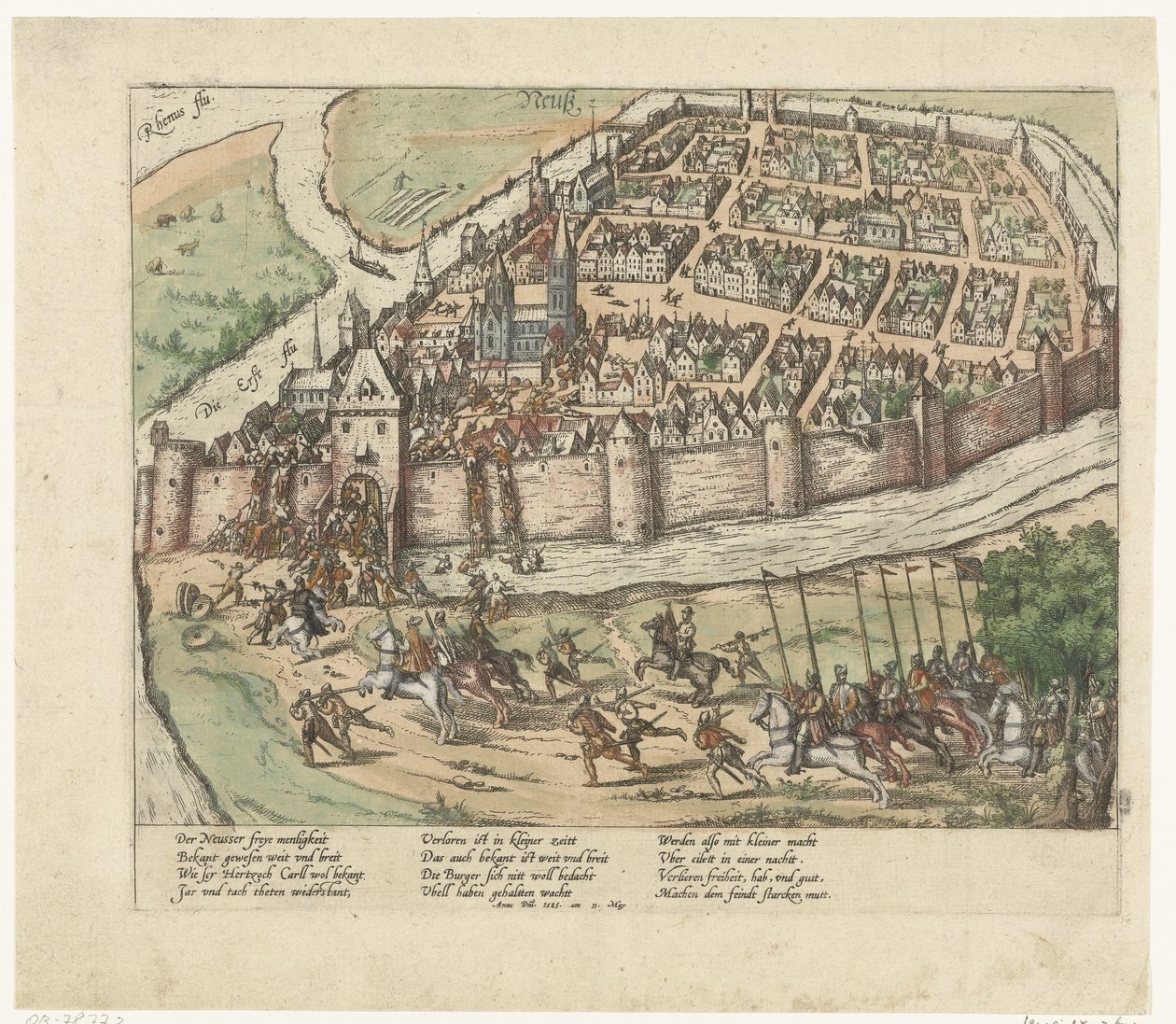 Conquista di Neuss, 1585 da Frans Hogenberg