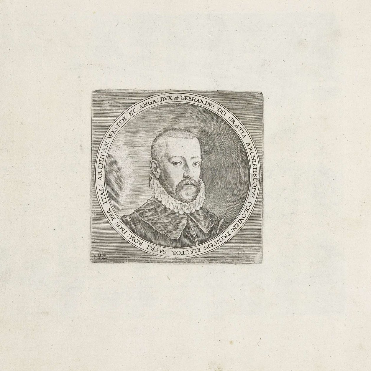 Ritratto di Gebhard Truchsess von Waldburg 1547-1601, ca 1580-1585 da Frans Hogenberg