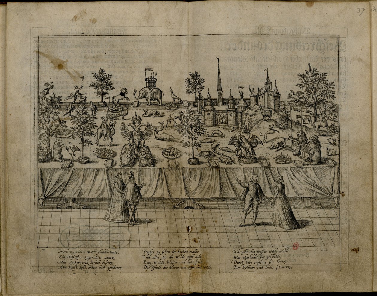 Il matrimonio del Duca Giovanni Guglielmo di Jülich-Cleves-Berg e Jakobea di Baden, 1585 da Frans Hogenberg
